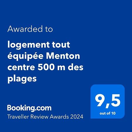 logement tout équipée Menton centre 500 m des plages Exterior foto